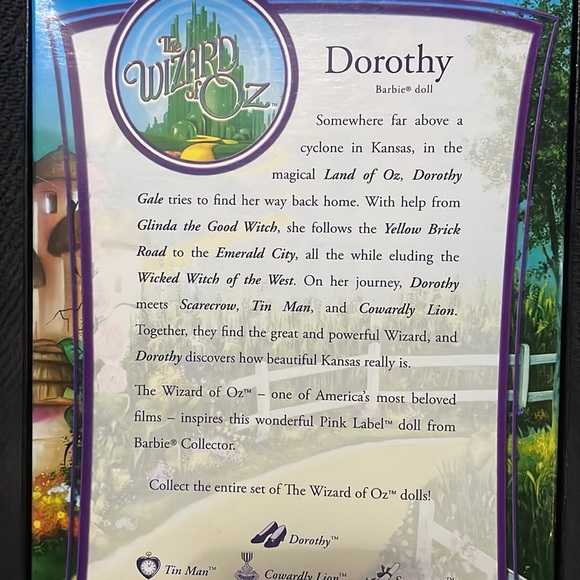 Vintage Dorothy, Wizard of Oz, collectible BARBIE 2006 Pink Label, original box - Picture 12 of 16